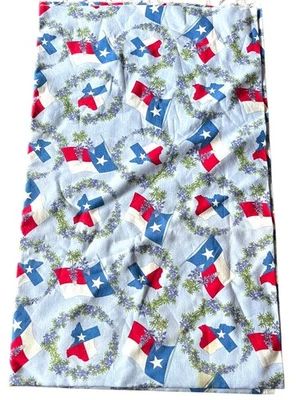 🤠 Moda Fabrics Bluebonnet Trail Texas Flag Cotton Fabric 37” x 44” Sentimental - Image 1 of 4