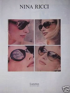 PUBLICITÉ PAPIER LUNETTES NINA RICCI - CHEZ LES OPTICIENS AGRÉÉS - ADVERTISING - Imagen 1 de 1