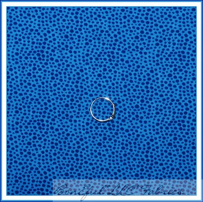 BonEful Fabric FQ Cotton Calico VTG Bright Blue POLKA DOT Blend Calico Retro Boy - Image 1 of 4