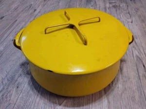 MCM Dansk Kobenstyle IHQ France Yellow Enamel Covered 8Qt Dutch Oven Cookware... - Picture 1 of 5