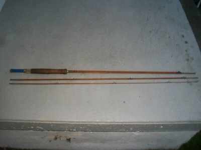 ВИНТАЖНАЯ БАМБУКОВАЯ НАХЛЫСТОВАЯ УДОЧКА MONTAQUE SUNBEAM 3 ШТ. ДЛИНА 8,6 ФУТА - Изображение 1 из 4