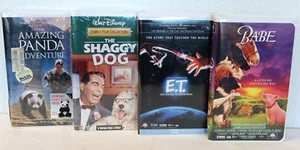 VHS Family Movie Bundle: E.T., Babe, Shaggy Dog, Amazing Panda Adventure (2 NEW) - Imagen 1 de 16