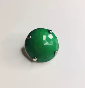 AMAZING GREEN RHINESTONE BUTTON - BIG SHENK BUTTON - 24MM - Picture 1 of 7