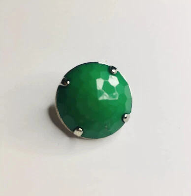 AMAZING GREEN RHINESTONE BUTTON - BIG SHENK BUTTON - 24MM - Image 1 of 4