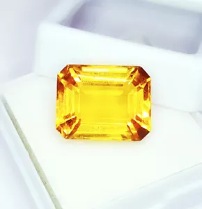 Piedra preciosa suelta de 8-10 quilates amarillo citrino sin tratar esmeralda transparente W01 - Imagen 1 de 11