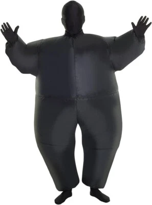 Disfraz inflable negro megamorfo para niños niños niñas traje de grasa inflable Halloween Foto 1 de 4