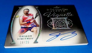2022 Leaf In The Game Used Vignette Silver Autograph Auto Grigor Dimitrov 18/25 - Picture 1 of 4