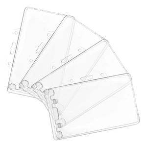 4 Pcs Horizontal Badge Id Badges Holder Work Credit Card Holders Protector - Imagen 1 de 12