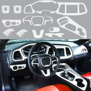 17x White Full Set Interior Decoration Trim for Dodge Challenger 15+ Accessories - Picture 1 of 12
