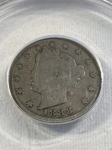 1888 US Liberty V Nickel Graded G 4 by ANACS - Picture 1 of 4