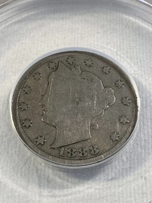 1888 US Liberty V Nickel Graded G 4 by ANACS - Image 1 of 4