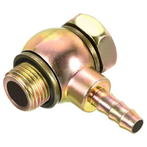 8mm Barbed M16x1.5 Male Thread Hose Pipe Fitting Elbow Connector Carbon Steel - Picture 1 of 5