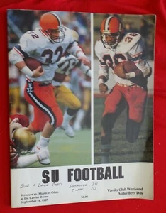 1987 Syracuse vs Miami of Ohio Carrier Dome Football Program; Miller Beer Day  - Picture 1 of 3
