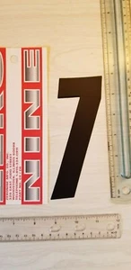old school ZeroNine BMX Black number plate number # 7 GT Redline NOS 6" - Picture 1 of 2