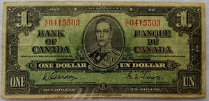 1937 Canada One Dollar Banknote P.58.d Signatures Gordon-Towers SB3913 - Bild 1 von 2