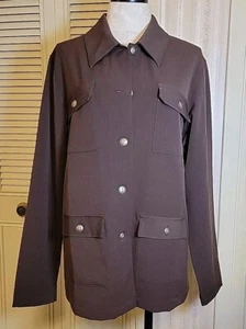 VINTAGE Units braune Damen Jacke Größe L Tall ~ Metallknöpfe - Bild 1 von 9