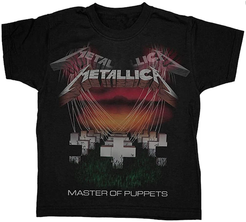 PROBITY Offizielles schwarzes T-Shirt Metallica Master of Puppets Kleinkind Kind Metallica