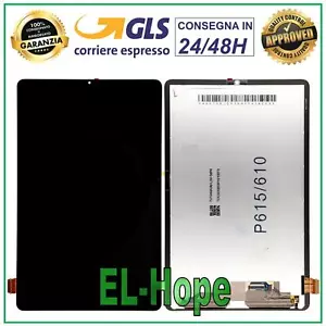 DISPLAY LCD PER SAMSUNG GALAXY TAB S6 LITE SM P610 P613 P615 P619 TOUCH VETRO - Foto 1 di 1