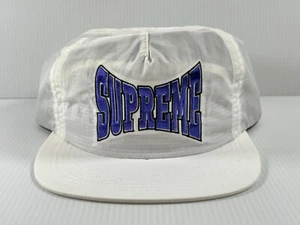 SUPREME SS16 NYLON LOGO STRAP 5-PANEL HAT WHITE BRAND NEW W/ TAGS BOX LOGO DUNK - Picture 1 of 7