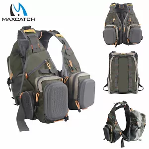 Maxcatch Fly Fishing Vest Mutiple Function Backpack Bag For Outdoor sports - Picture 1 of 6