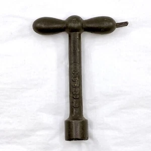 De Colección Hierro Fundido Llave en T Válvula Boca Herramienta 5/8" Unidad 303-1-20 Sin Marca - Imagen 1 de 6