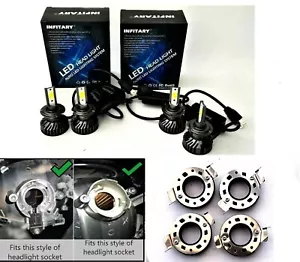 For BMW 1 Series F20/F21 4x H7 LED headlight bulbs+Custom Low & High beam clips - Picture 1 of 17