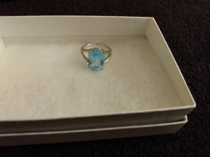 Blautopas Ring Größe 6 - Bild 1 von 2