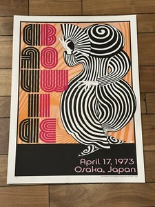 Póster David Bowie 17 de abril 1973 Osaka Japón Galería Frank Kozik AP Impresión - Imagen 1 de 1