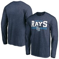 Majestic Tampa Bay Rays Navy Bar None Long Sleeve T-Shirt