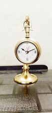 Vintage Royal and Classy Golden Brass Desk Shelf Clock for Home and Office Decor