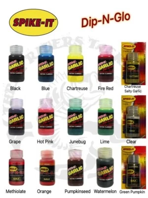 Spike-It Dip-N-Glo GARLIC Scent Dye 2 oz Bottle - Choose Color - Image 1 of 2