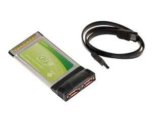 PCMCIA CARDBUS 32 BIT 2 Ports eSATA Karte mit Initio Inic 1620Ta2 Chipsatz. W... - Bild 1 von 3