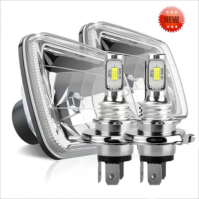 Par de faros cuadrados de 5x7" 7X6" pulgadas para camioneta de carga Chevy Express 1500 2500 3500 Foto 1 de 4