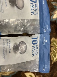 2 MULTI PACKS OF 10 ea. 1-1/4 " CIRCUS SATIN-NICKEL KNOBS - Picture 1 of 5