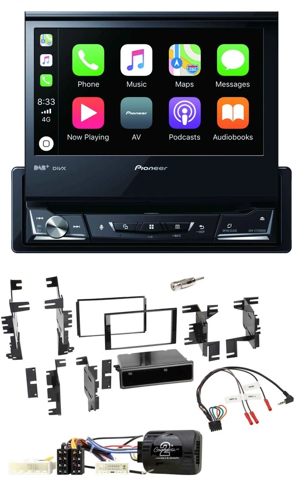 Pioneer DVD Bluetooth DAB USB Lenkrad Autoradio für Nissan Cube ab 2009 Frontier - Bild 1 von 4