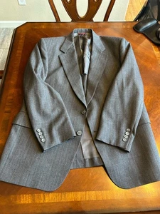 Hart Schaffner & Marx Gray 2 Button Suit & Pants 44R 38x30 Pure Virgin Wool - Picture 1 of 9