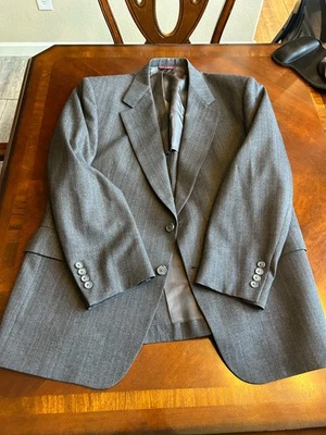 Hart Schaffner & Marx Gray 2 Button Suit & Pants 44R 38x30 Pure Virgin Wool - Image 1 of 4