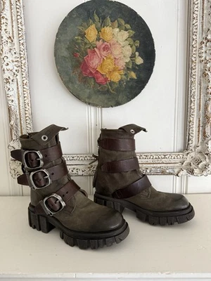 AS98 Hamish Dami Leather Moto Boots - Image 1 of 4