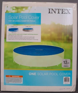 Intex 12 Ft ( 3.66m ) Round Easy Set and Metal Frame Swimming Pool Solar Tarp - Picture 1 of 4