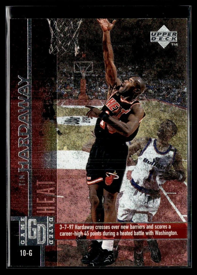 Juego de cubierta superior 1997-98 con fecha de momentos memorables lámina SSP Tim Hardaway Miami Heat Foto 1 de 2