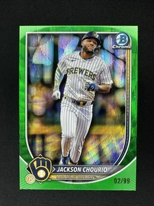 2025 Bowman Chrome JACKSON CHOURIO /99 "Green" BREWERS - Picture 1 of 2