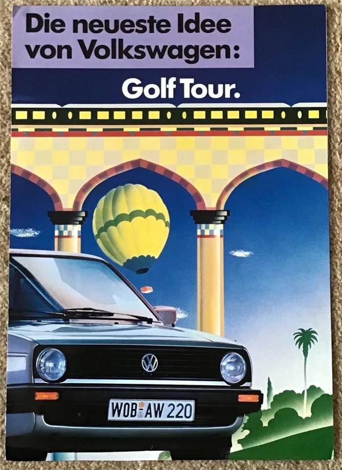 VOLKSWAGEN GOLF TOUR Car Sales Brochure Nov 1987 #715/1800.04.00  GERMAN TEXT - Image 1 of 2