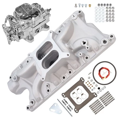 Dual Plane Intake Manifold & 4Barrel Carburetor For Ford Small Block 260 289 302 Foto 1 de 4
