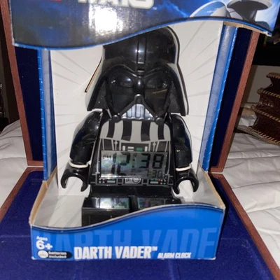 Lego Star Wars Alarm Clock Darth Vader Mini Figure Light Up 9” Tall Work  - Image 1 of 4