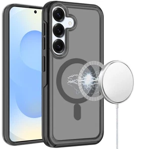 For Samsung S25+/S24+ Case Magnetic Circle Sleek Hybrid Cover + Tempered Glass - Picture 1 of 15