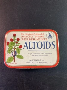 Vintage Altoids Red Peppermints Empty Tin Collectible Container London England - Picture 1 of 10