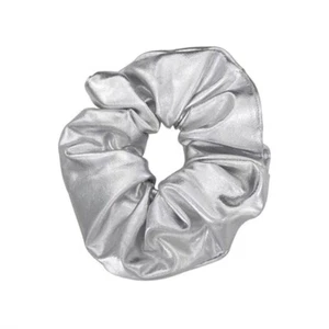 Medium Size Scrunchies Silver Color Elastic Hair Band Women Girls - Picture 1 of 10