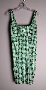 Calvin Klein Green White Polka Dot Sheath Dress 6 - Picture 1 of 3