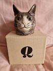 Quail Ceramics Egg Cup "Patience" Grey Cat Brand New In Box