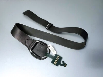 LAUREN RALPH LAUREN LADIES CALFSKIN PULLBACK BLK LEATHER EQUESTRIAN BELT (S)/(M) - Image 1 of 4